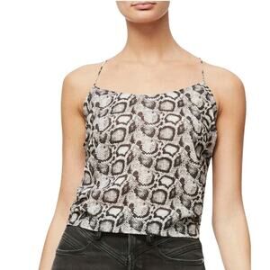 Good American The Ruched Snake Print Cami Top Size 2 (M)